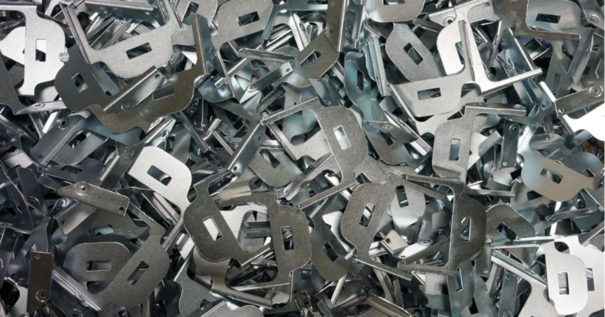 Stamped metal components for industrial applications